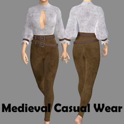 Medieval Casual Wear for Genesis 8 Female