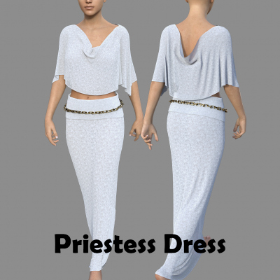 Priestess Dress for Genesis 8 Female