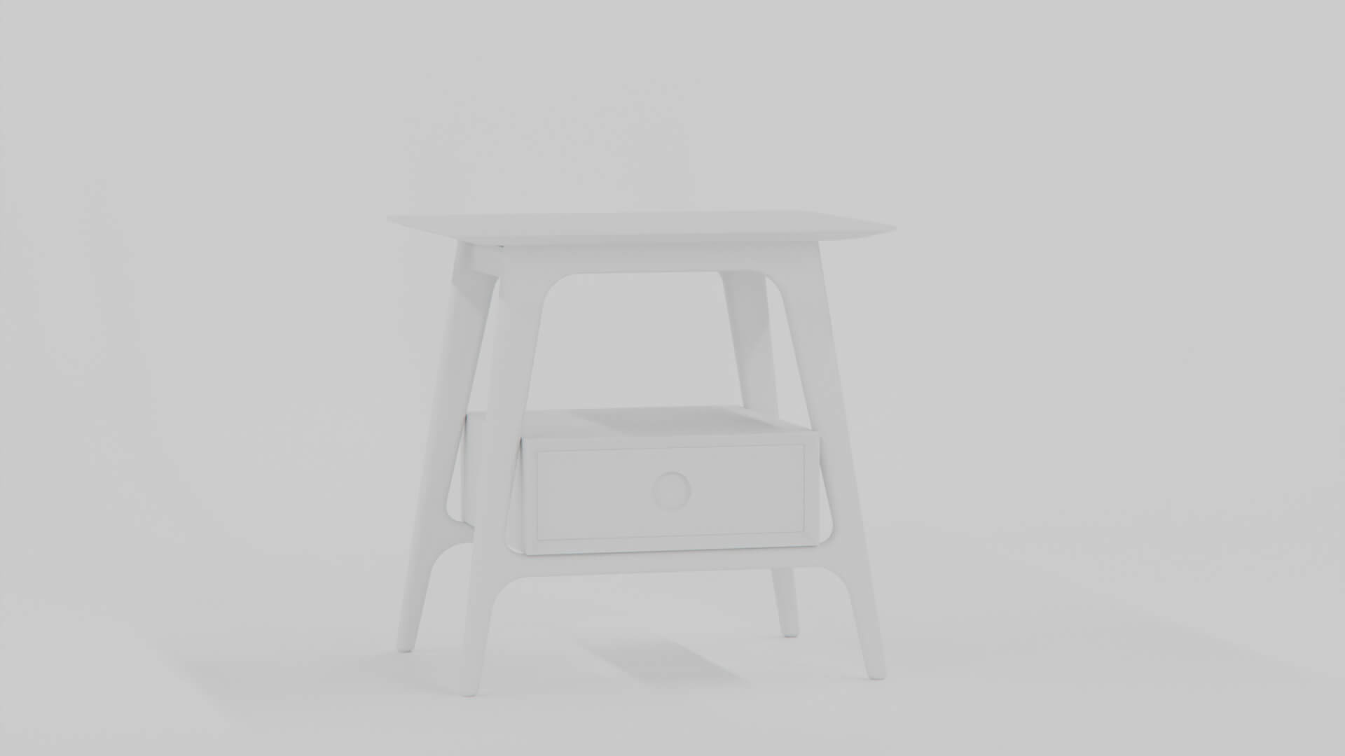 Antonio Scandinavian Bedside Table 3D Model