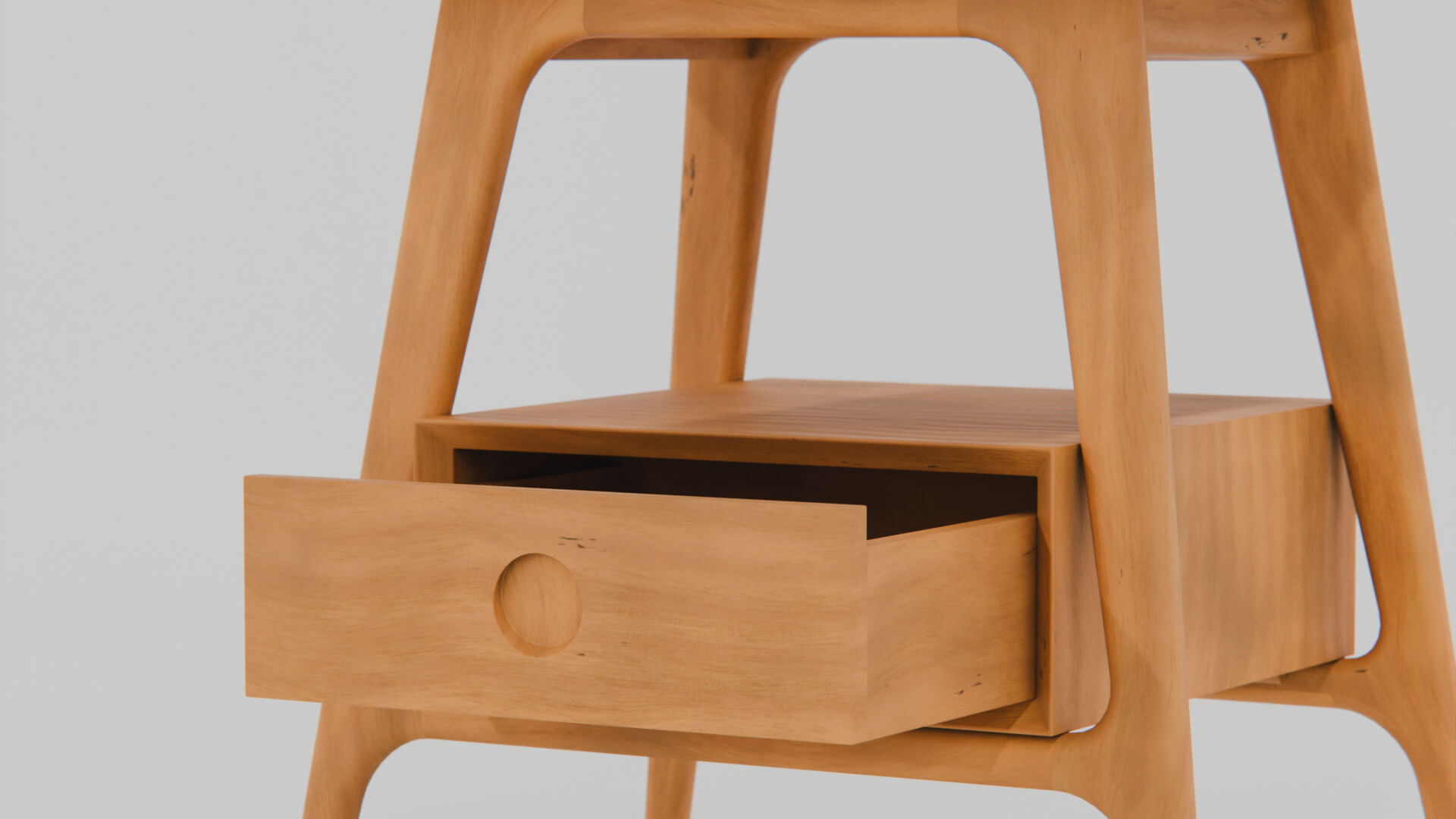 Antonio Scandinavian Bedside Table 3D Model