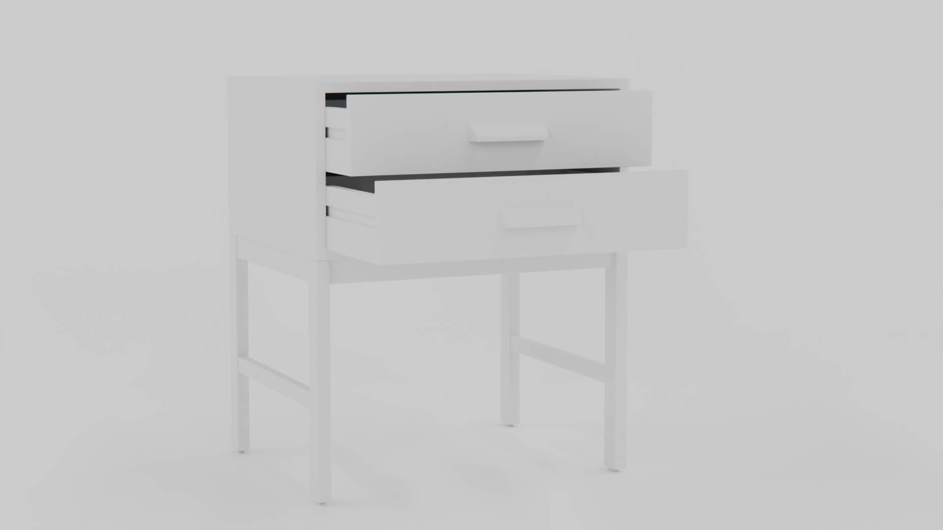 Hike Small Walnut Cabinet 3D Model