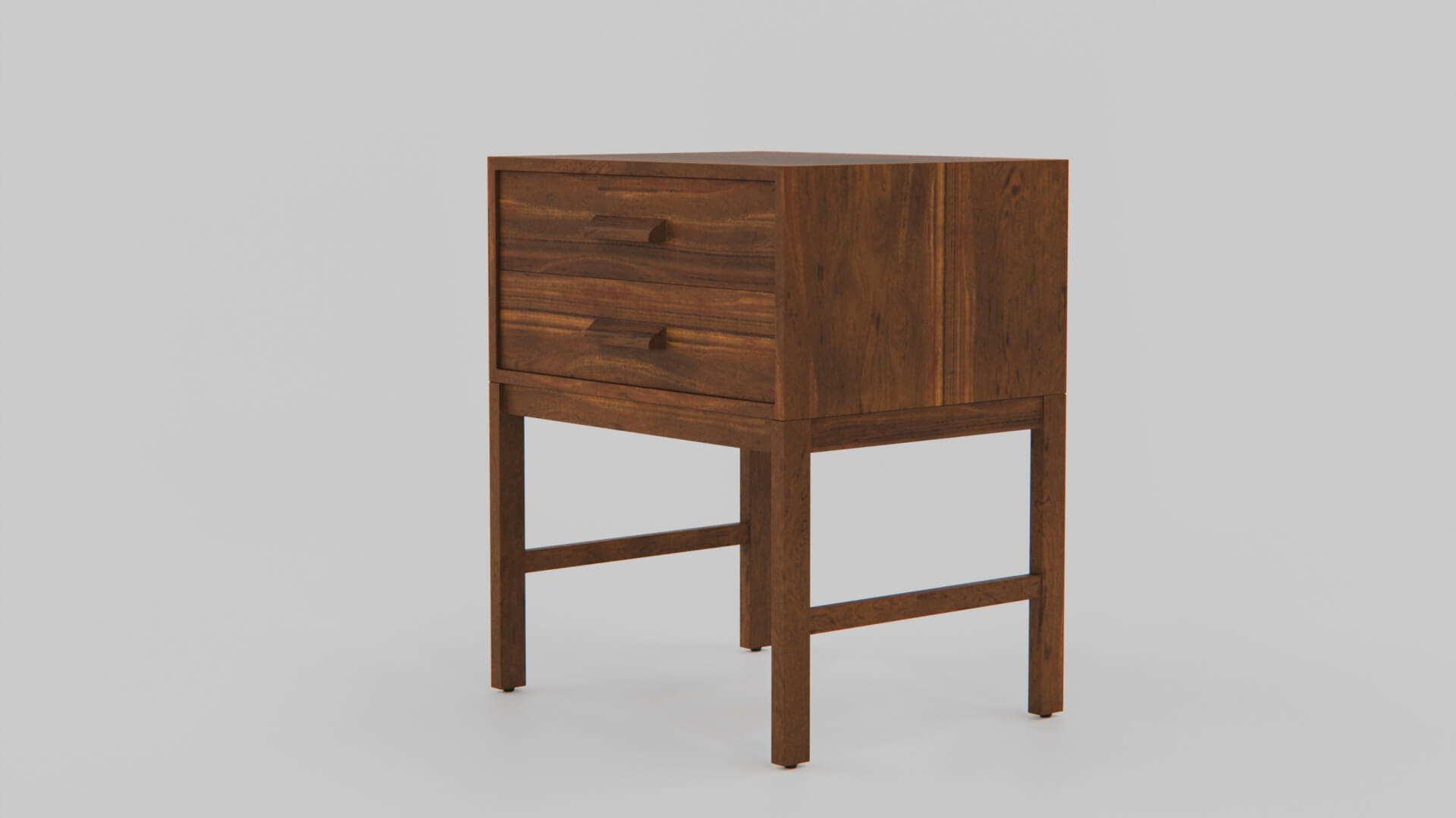 Hike Small Walnut Cabinet 3D Model