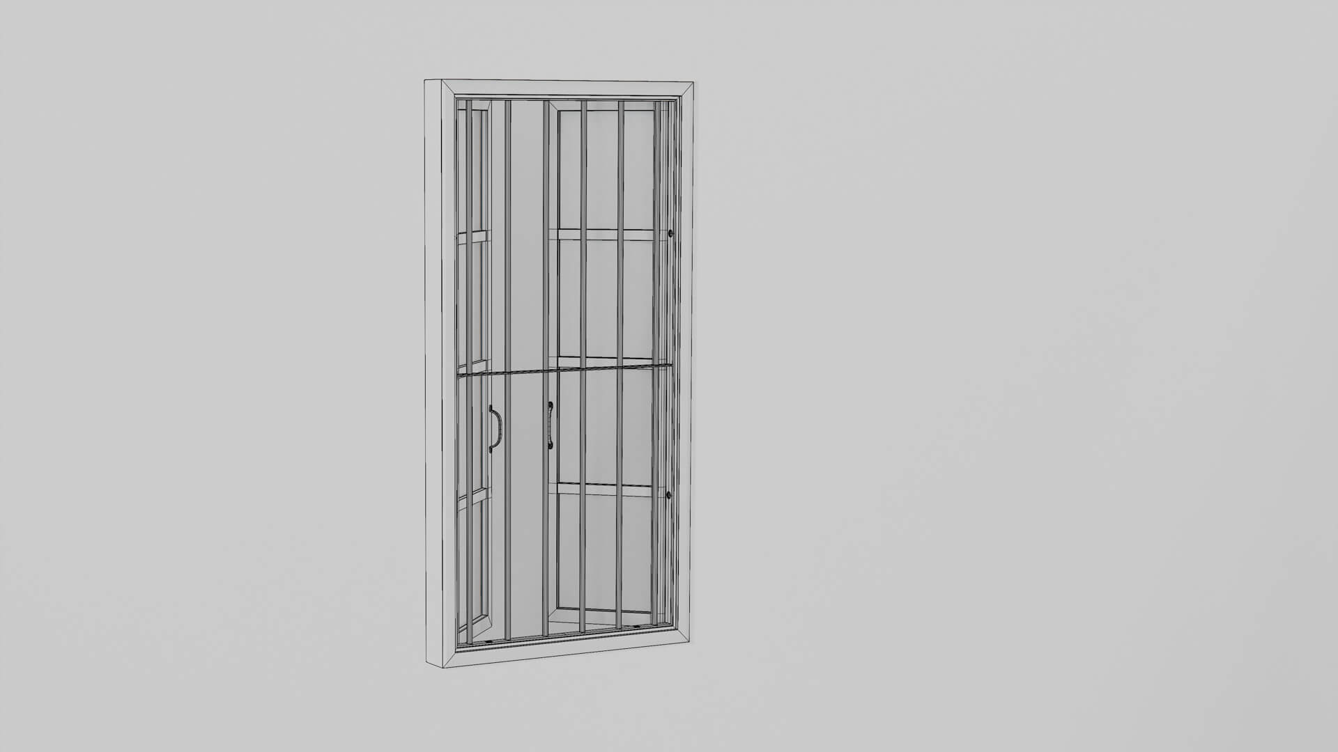 Industrial Metal Window 3D Model