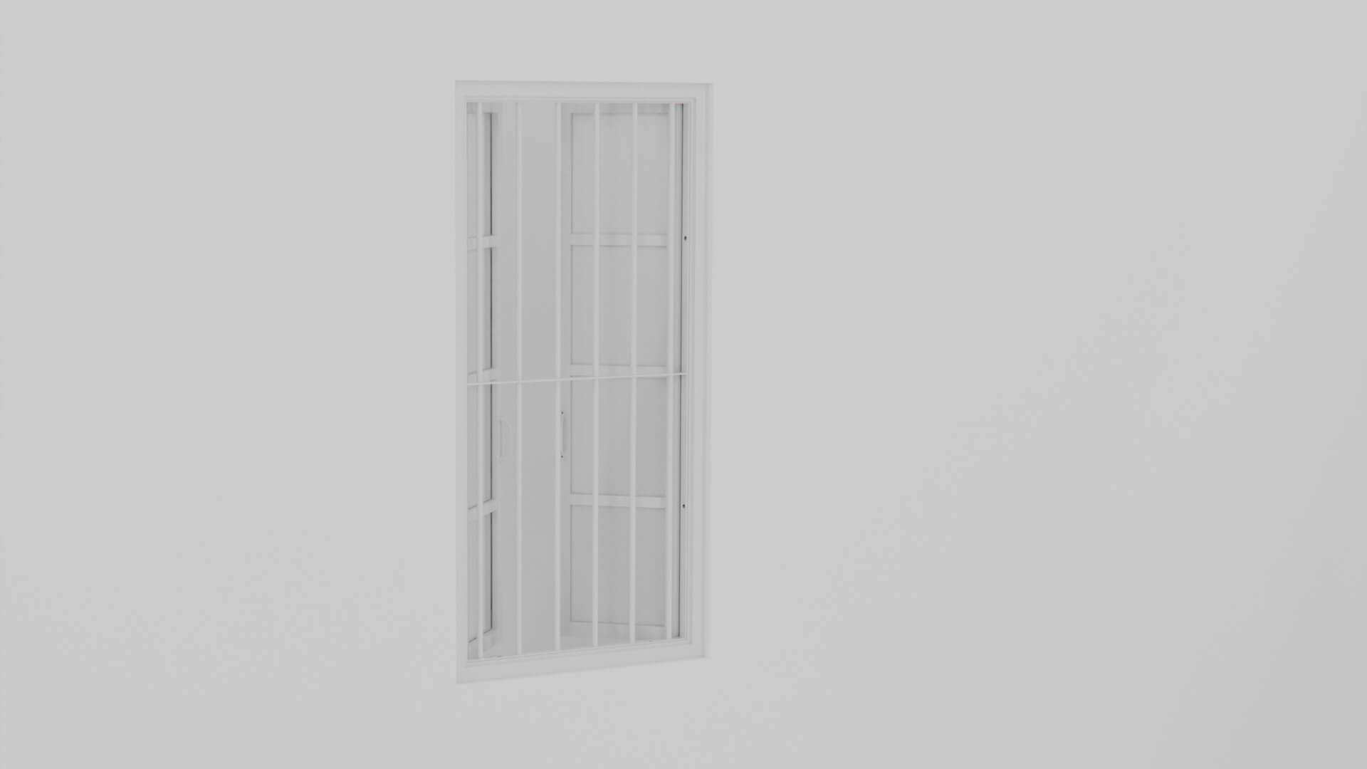 Industrial Metal Window 3D Model