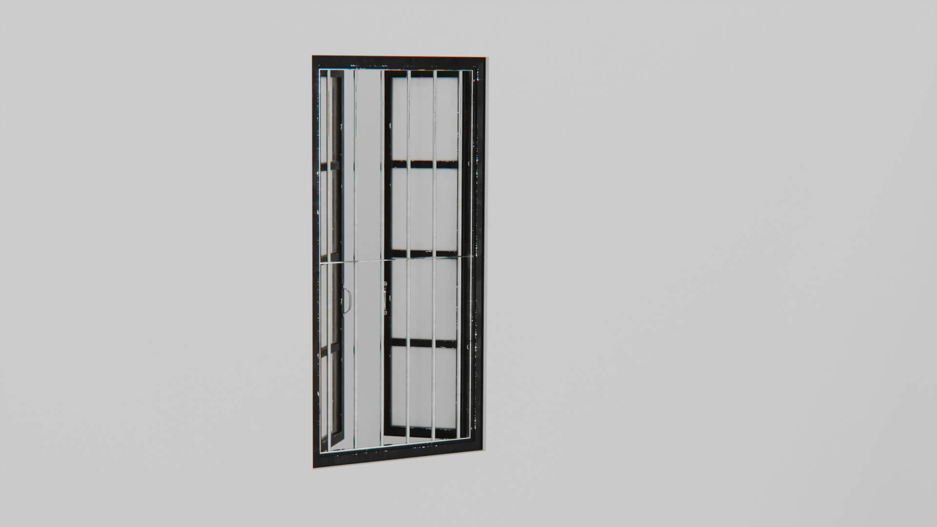 Industrial Metal Window 3D Model
