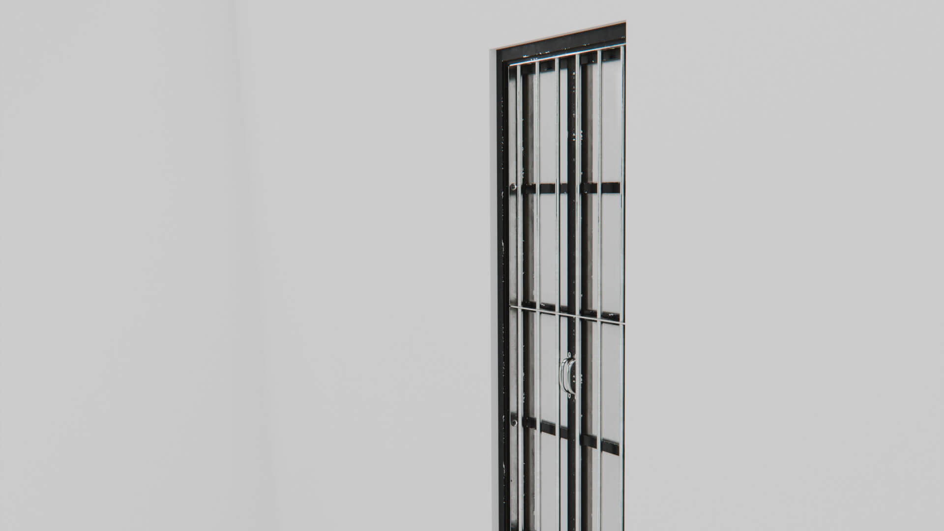 Industrial Metal Window 3D Model