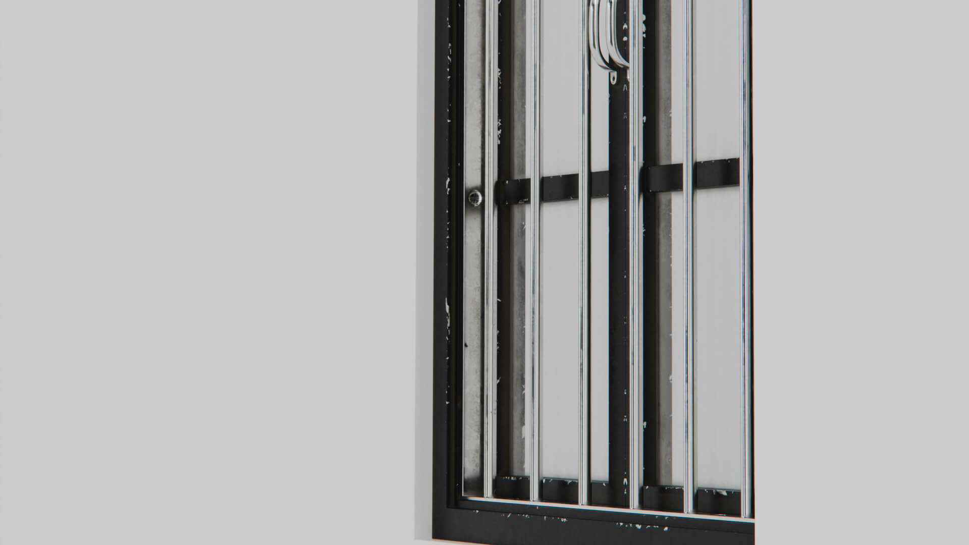 Industrial Metal Window 3D Model