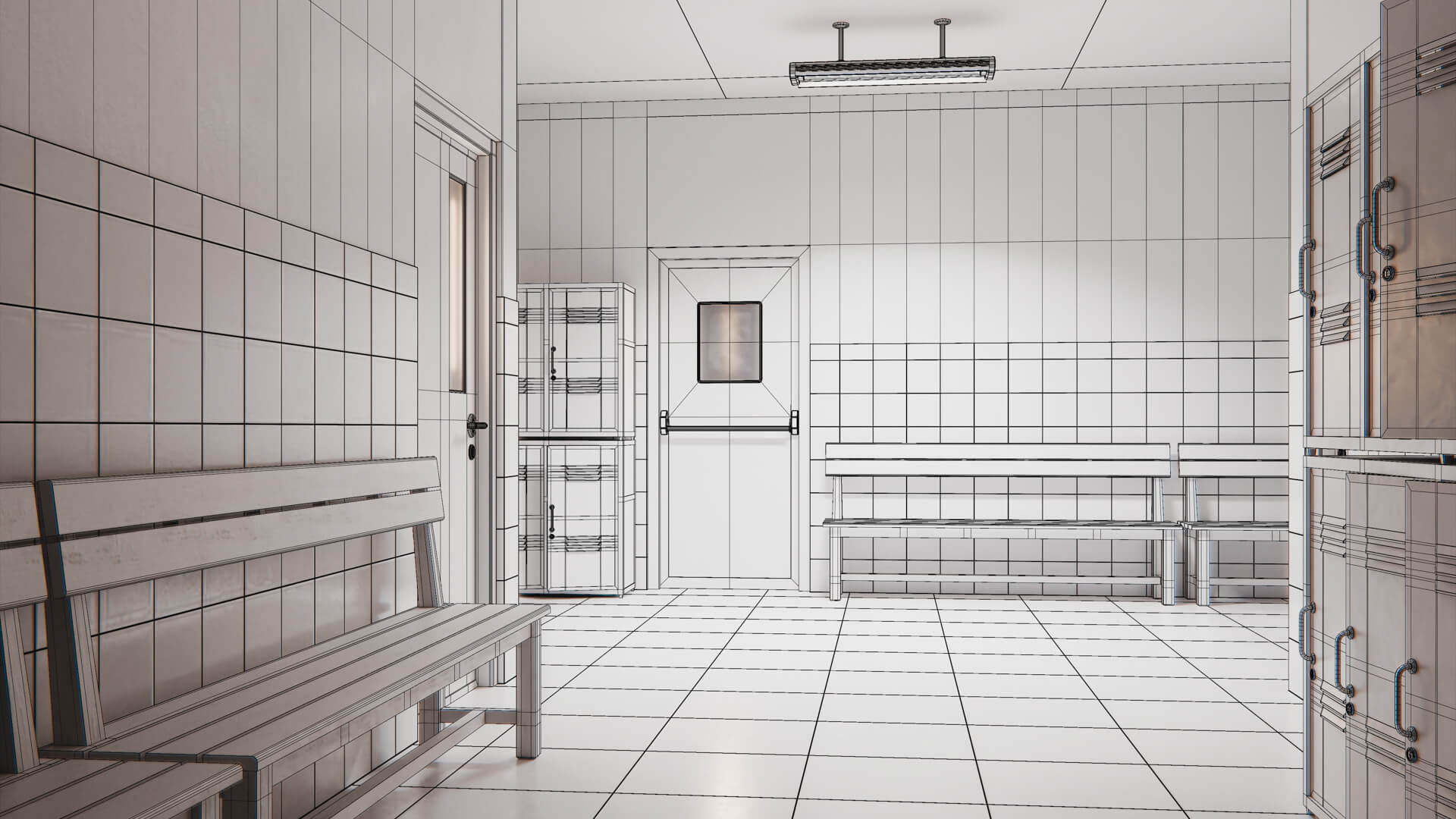 Last Bell School Corridor 3D Model