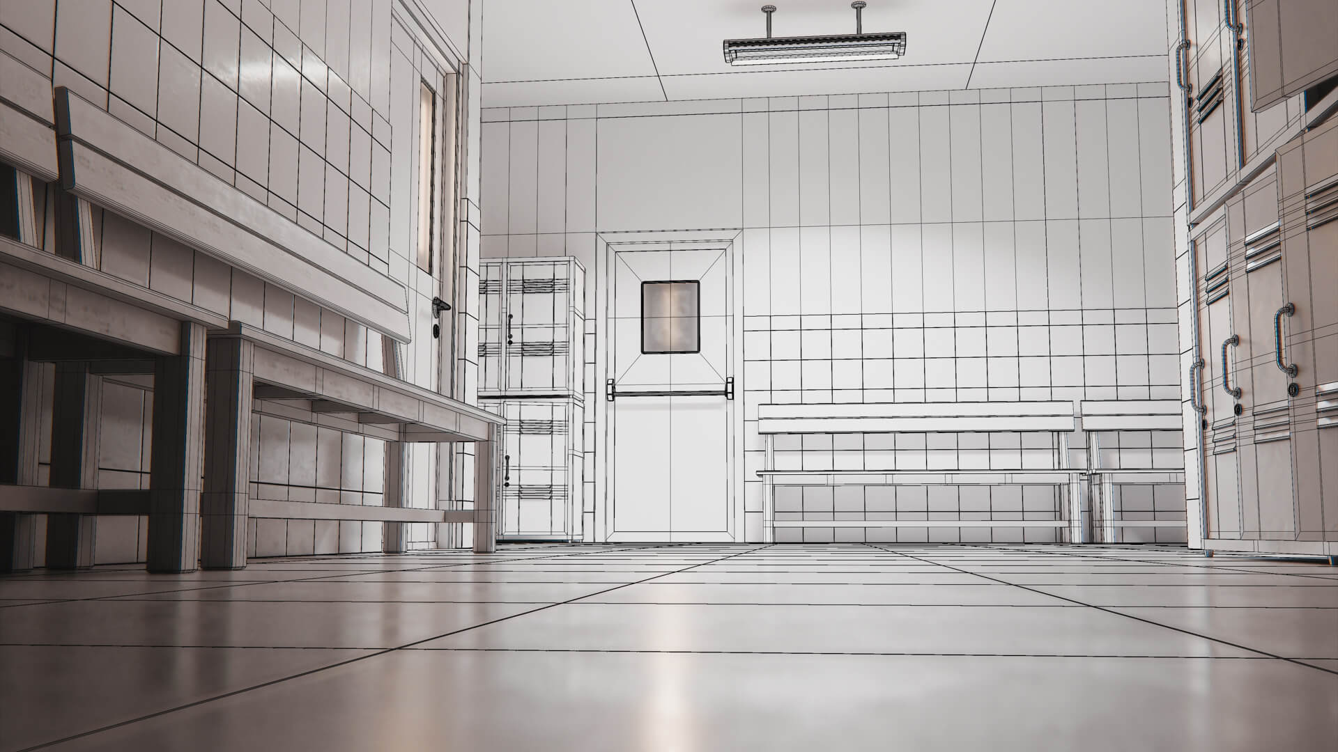 Last Bell School Corridor 3D Model