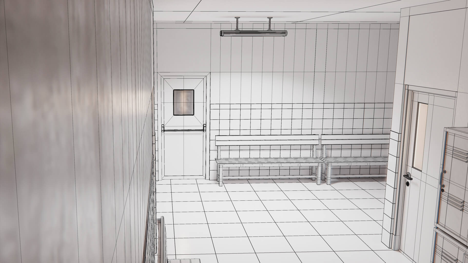 Last Bell School Corridor 3D Model