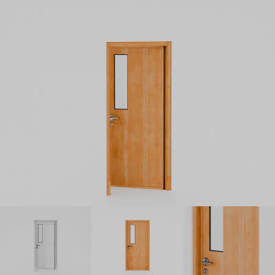 Modern Wooden Classroom Door