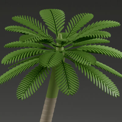 Parametric Palm Tree - Blender Geometry Nodes + Printable ST