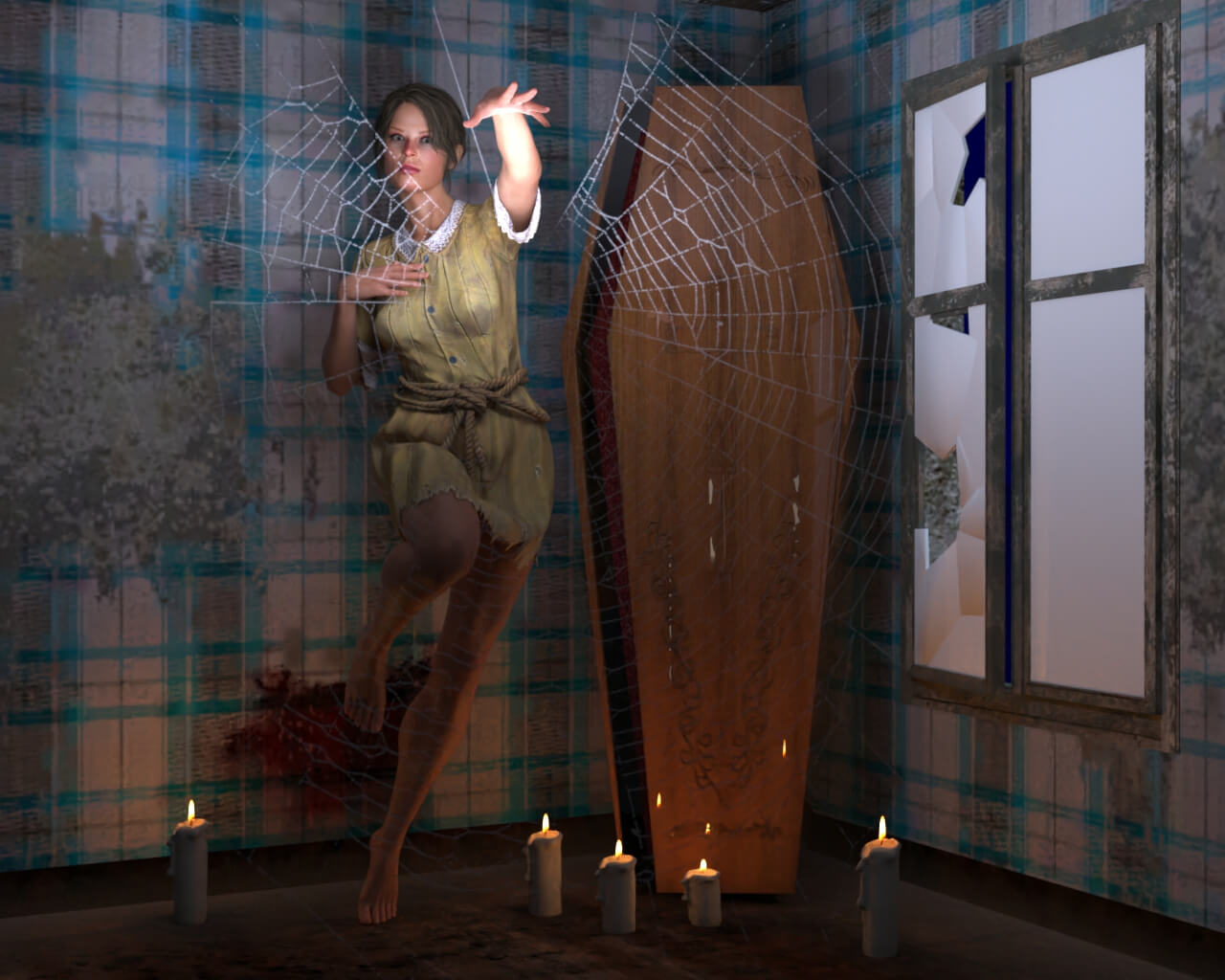 In Captivity 3D Render, Digital Artwork by Rozsakert67