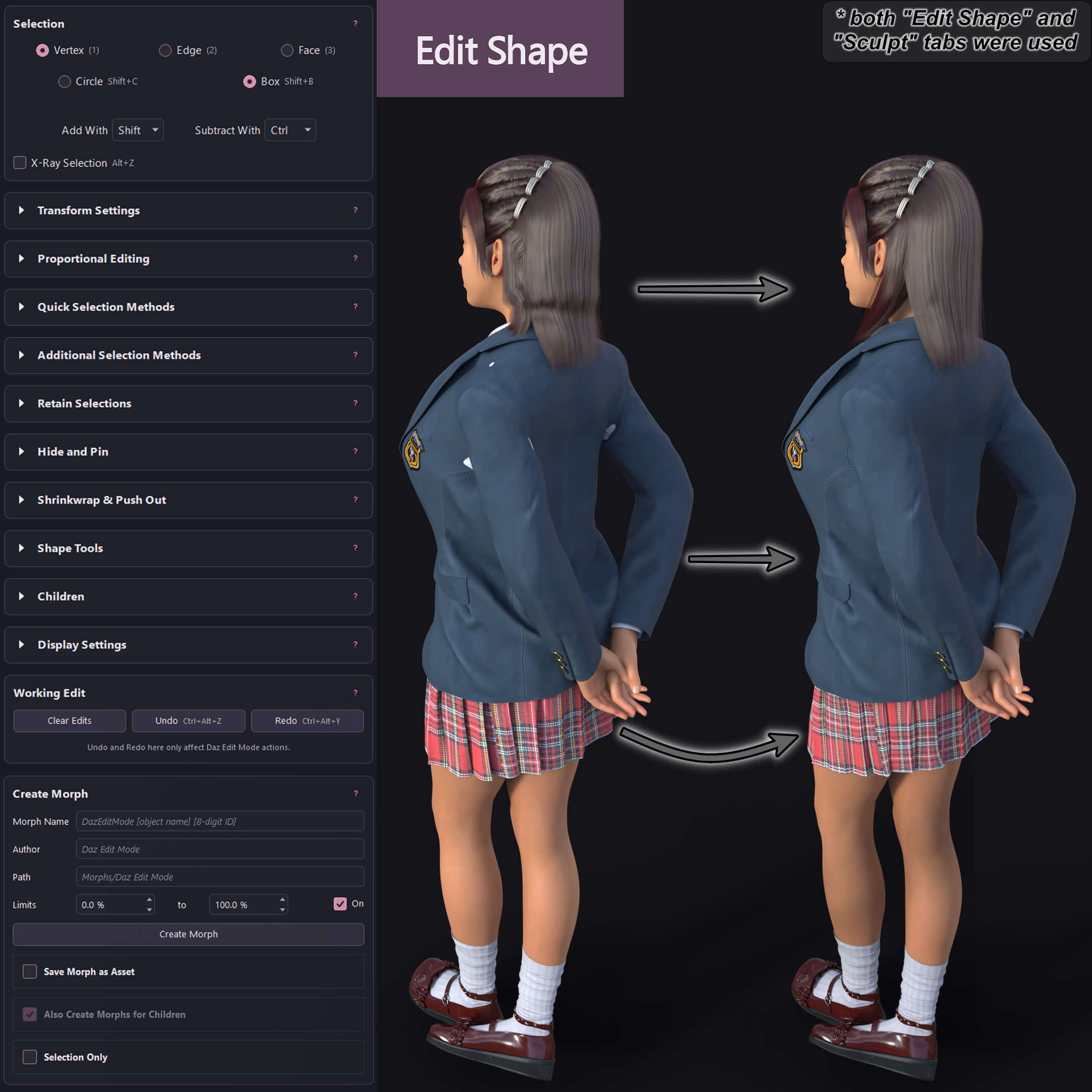 Daz Edit Mode Plugin by Rozu 3D Software or Plug-In