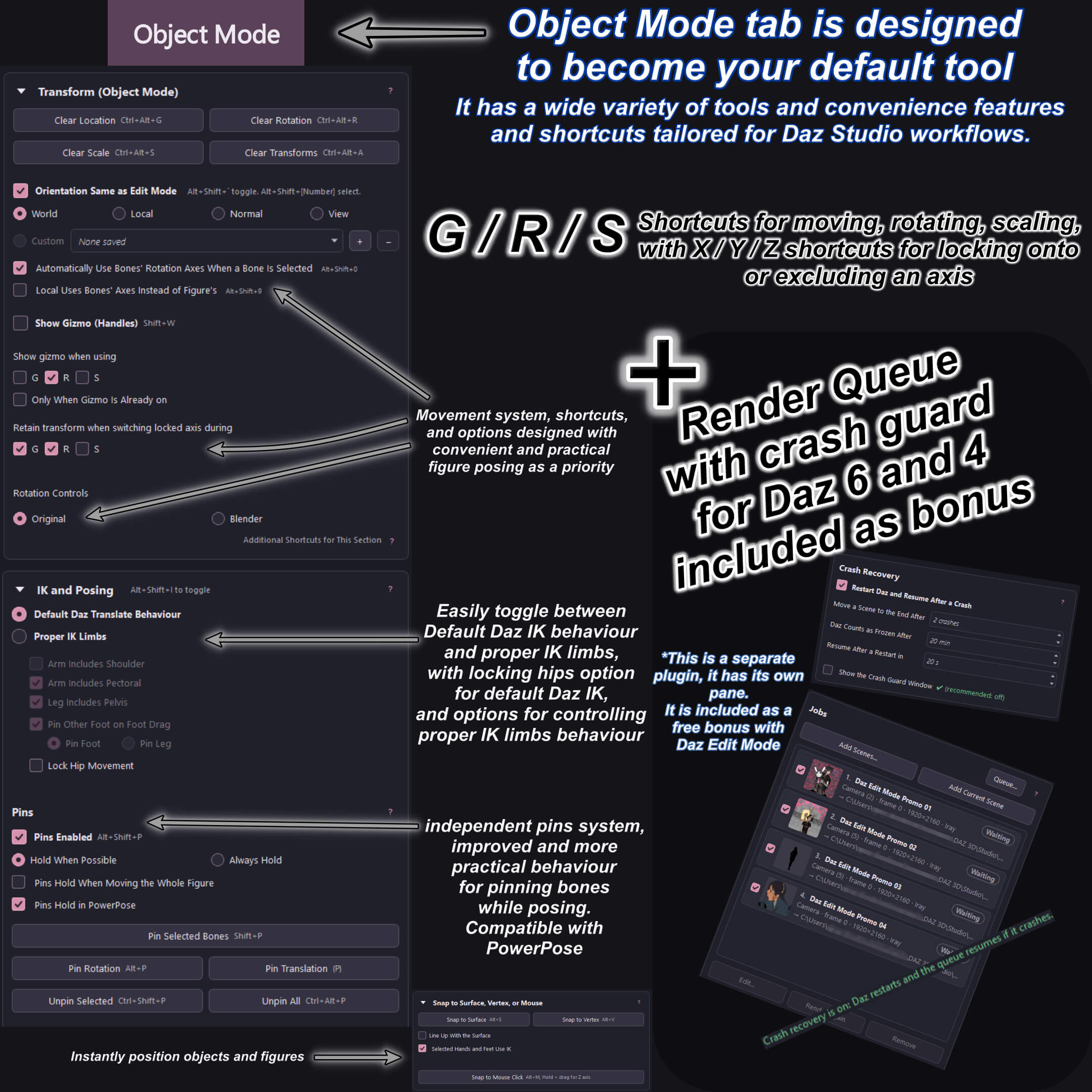 Daz Edit Mode Plugin by Rozu 3D Software or Plug-In