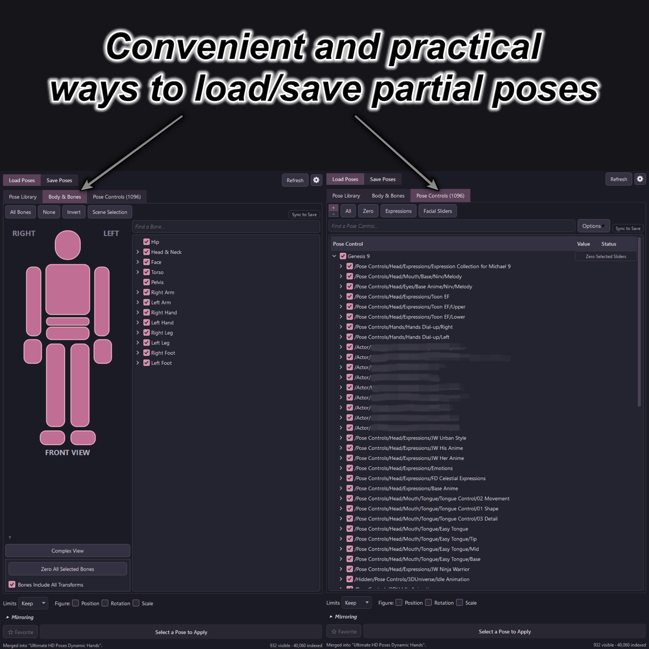 Rozu Pose Loader for Daz 6 and 4 Daz Content