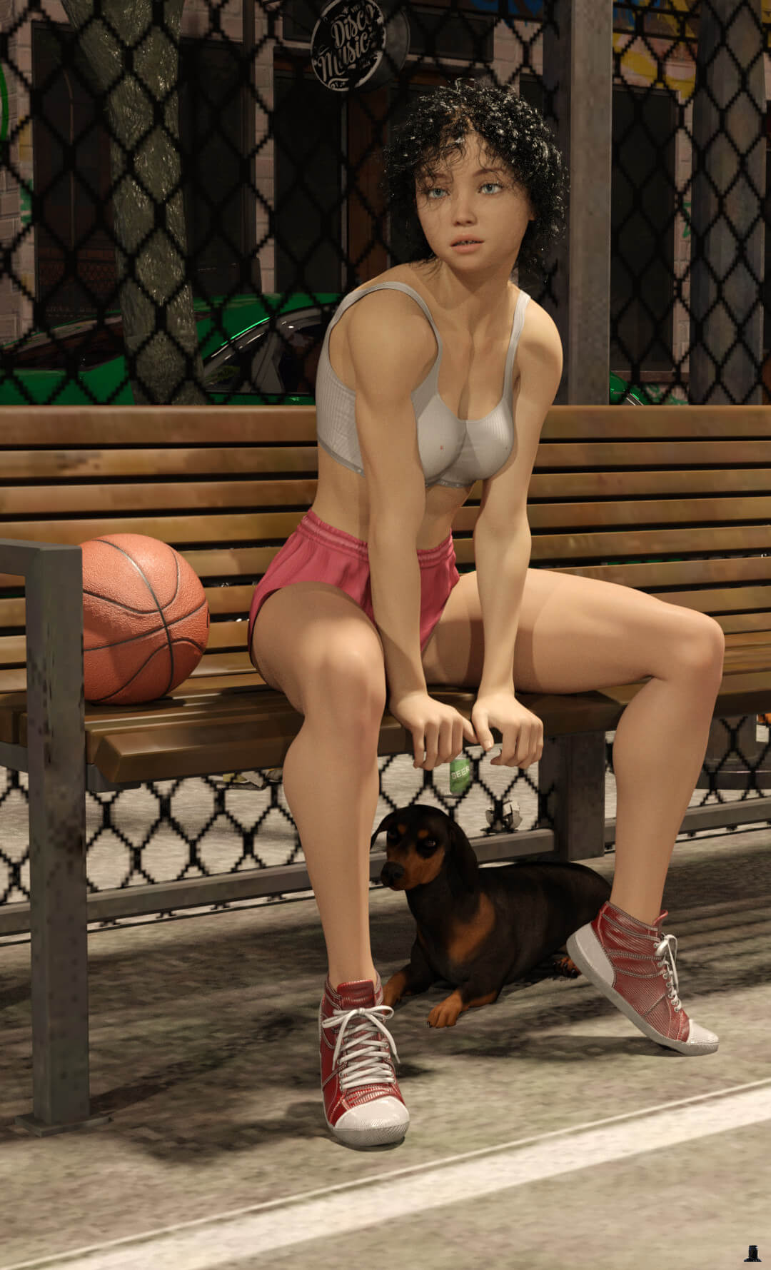 Night Game - Neela 3D Render, Digital Artwork by rrkknight3