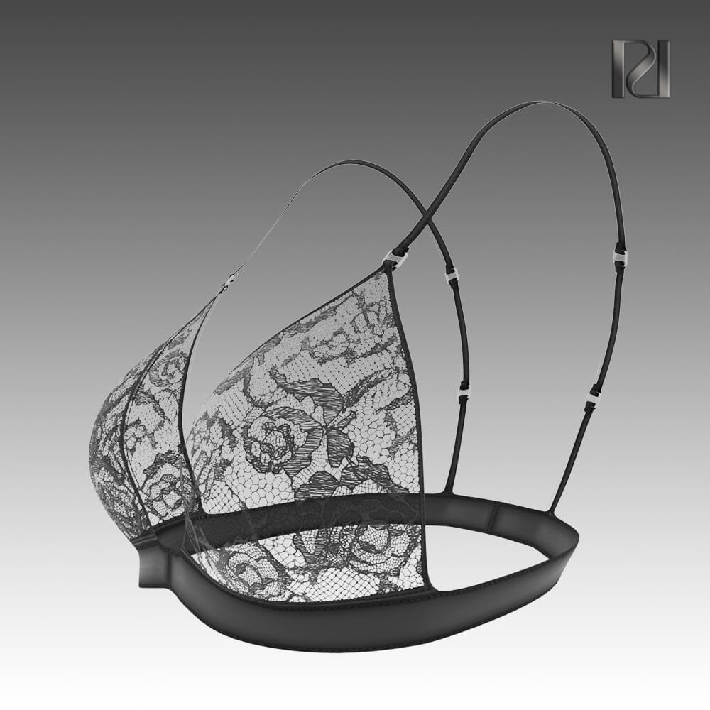 Lace Triangle Bra SS 138 - 3D Model by RumenD