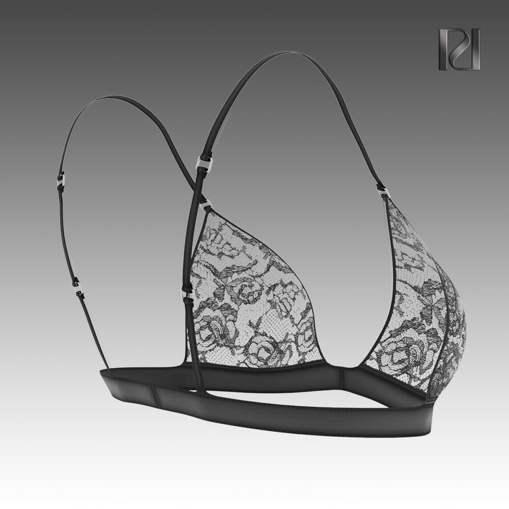 Lace Triangle Bra SS 138 - 3D Model by RumenD