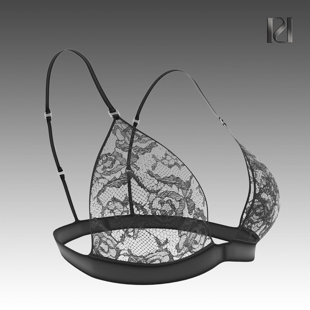 Lace Triangle Bra SS 138 - 3D Model by RumenD