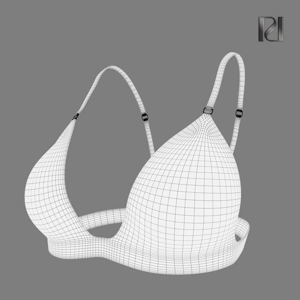 Lace Triangle Bra SS 138 - 3D Model by RumenD
