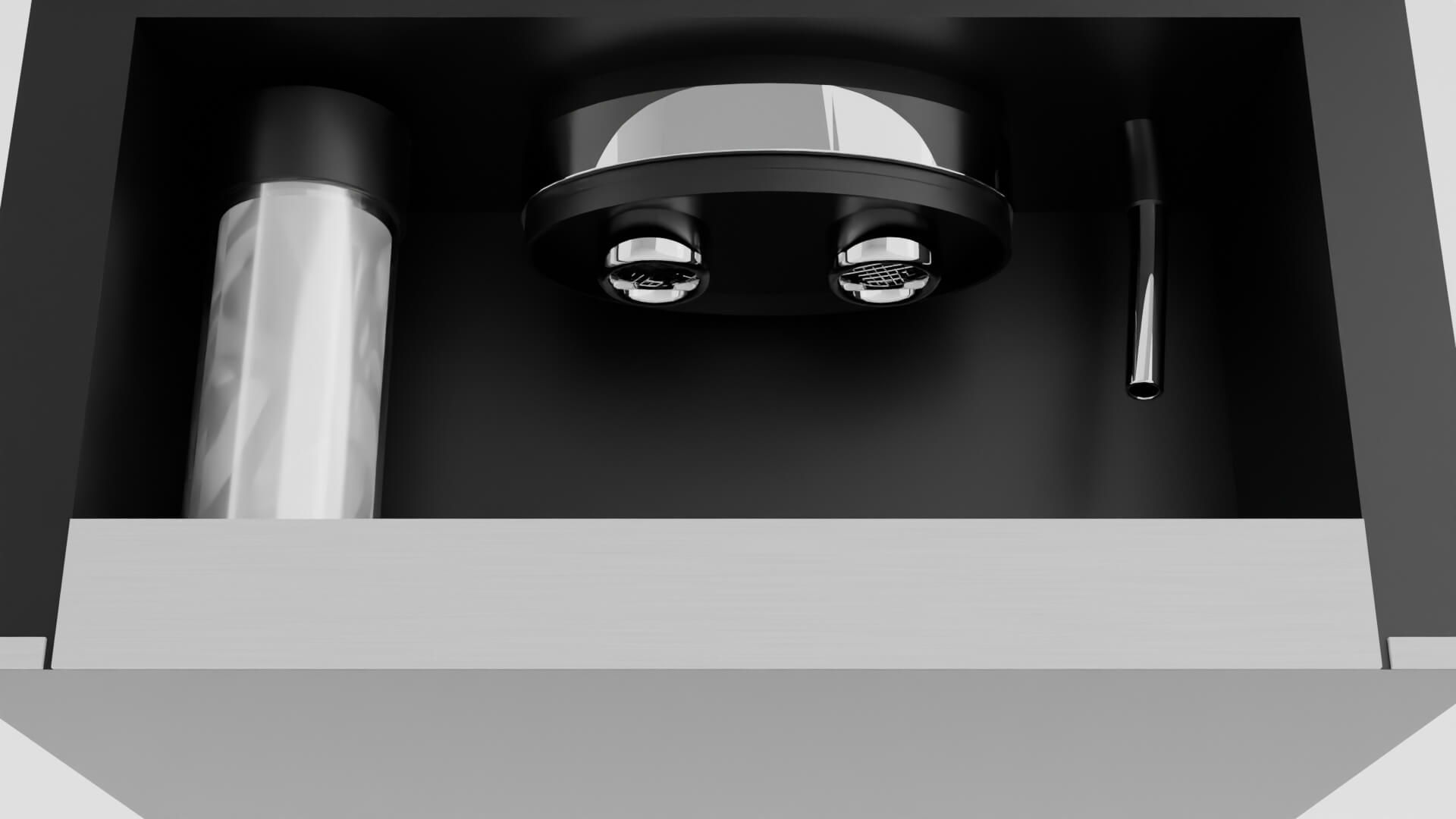 Built-In Kitchen Appliance Pack Oven Microwave Coffee Hood 3D Model
