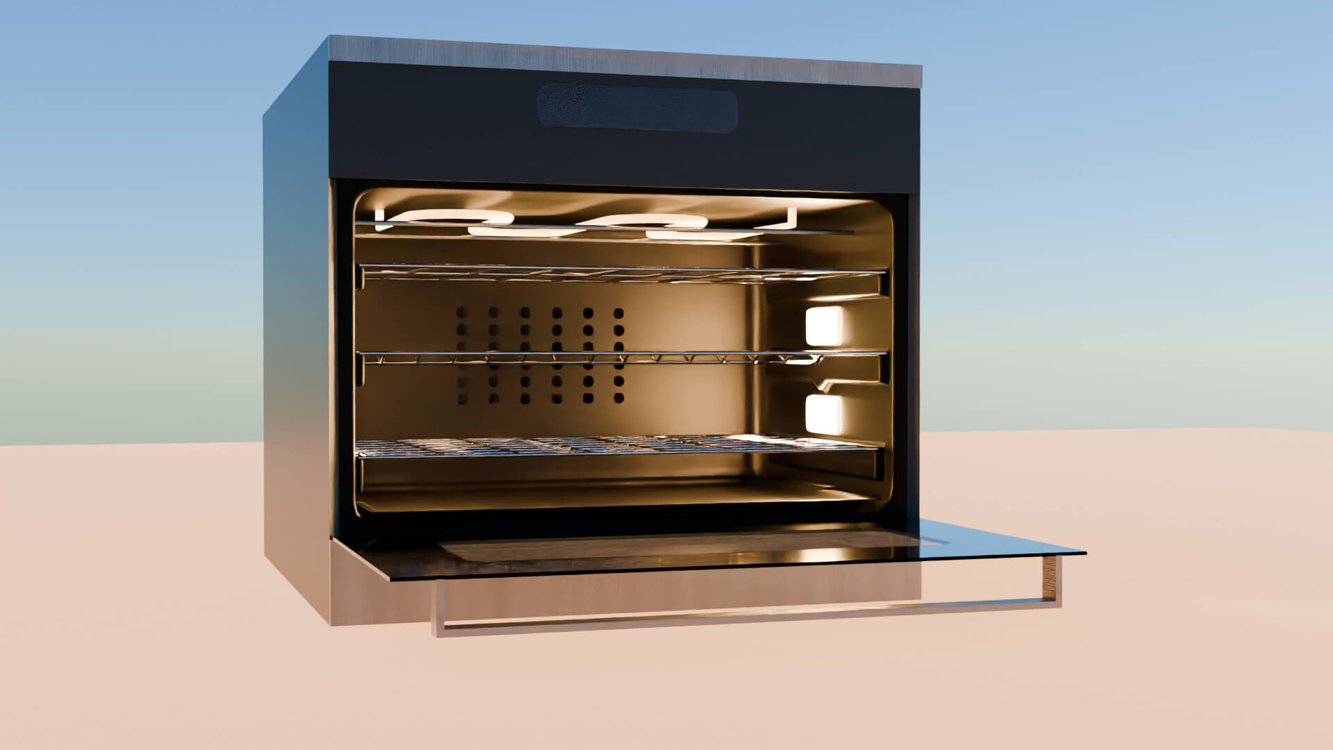 Built-In Kitchen Appliance Pack Oven Microwave Coffee Hood 3D Model