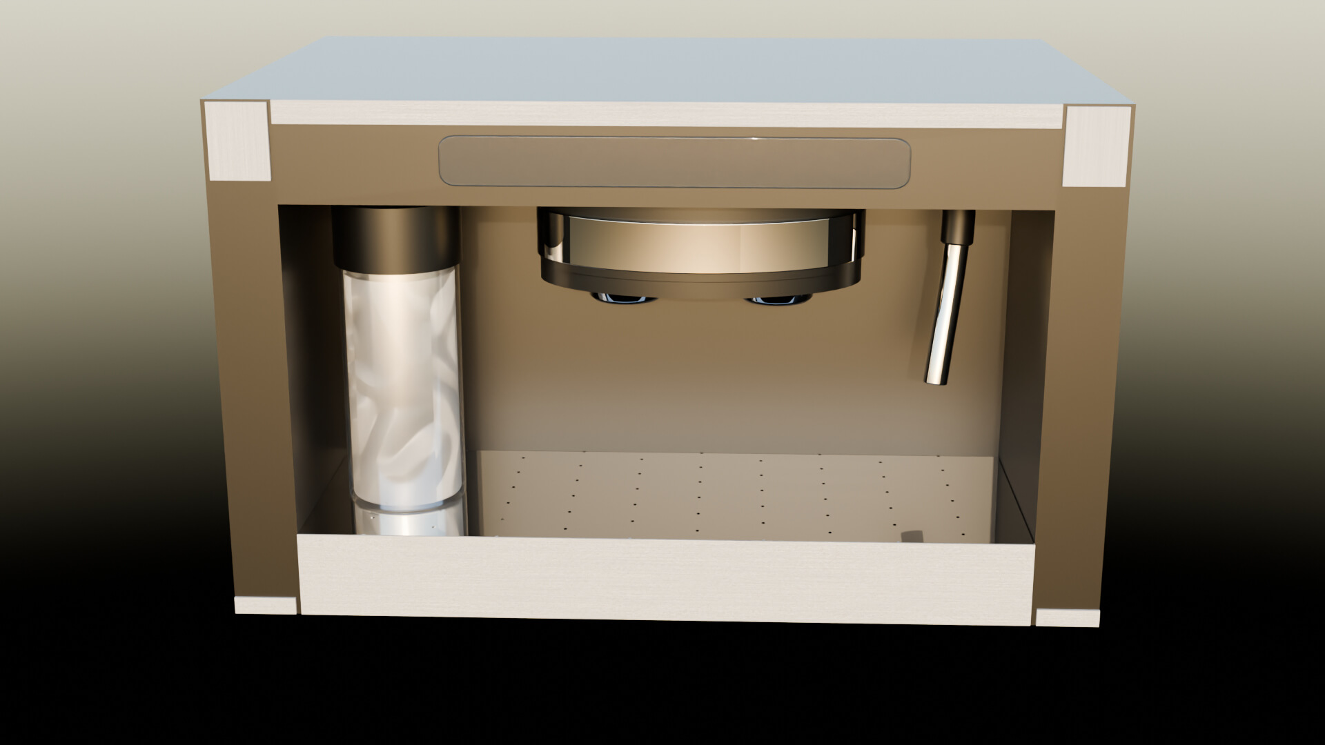 Professional Dual Espresso Machine Kitchen Appliance 3D Model