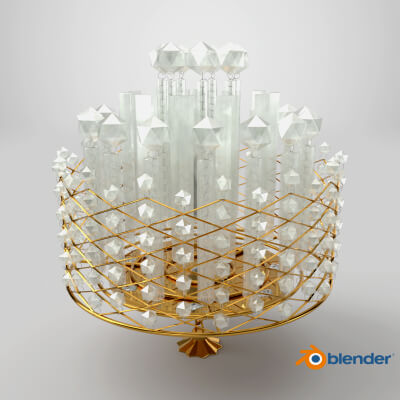 Silver Modern Crystal Drum Chandelier