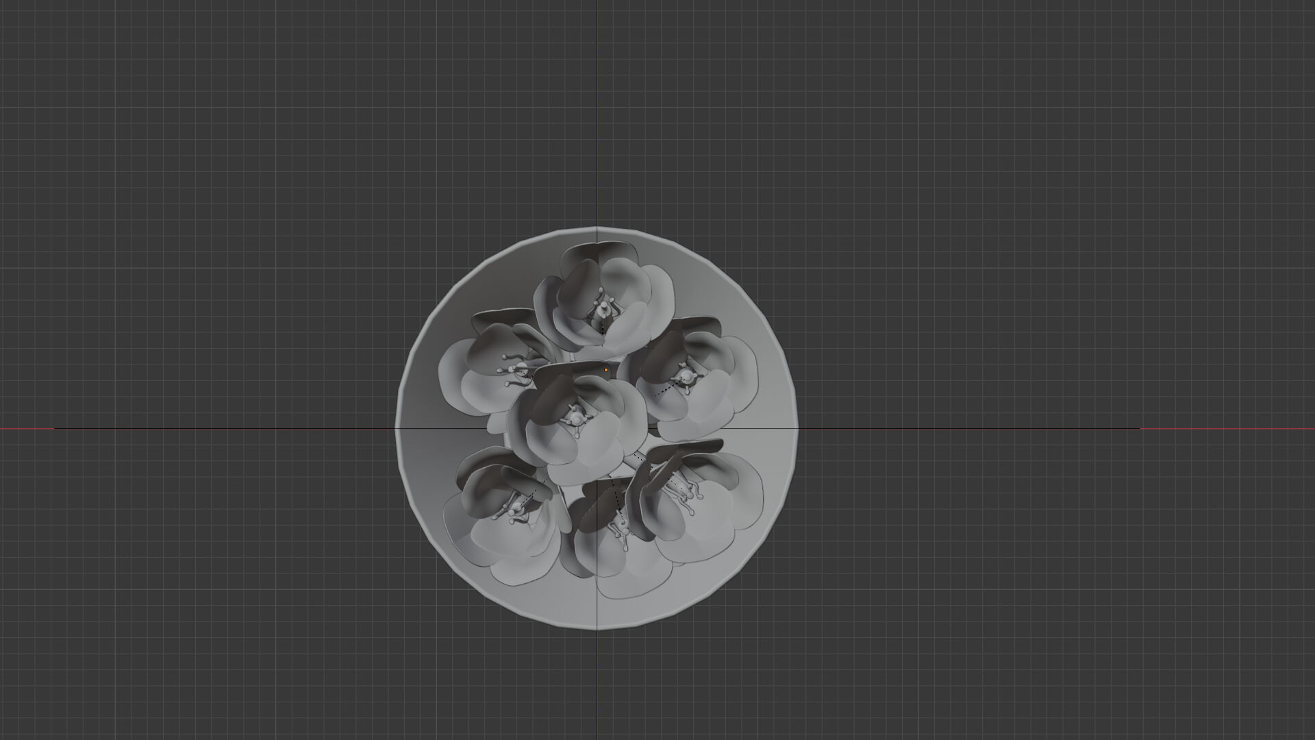 Tulip Flowers Vase Decor 3D Model