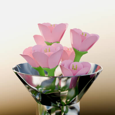 Tulip Flowers Vase Decor