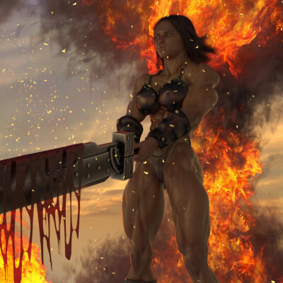 Barbarian 3D Wallpaper