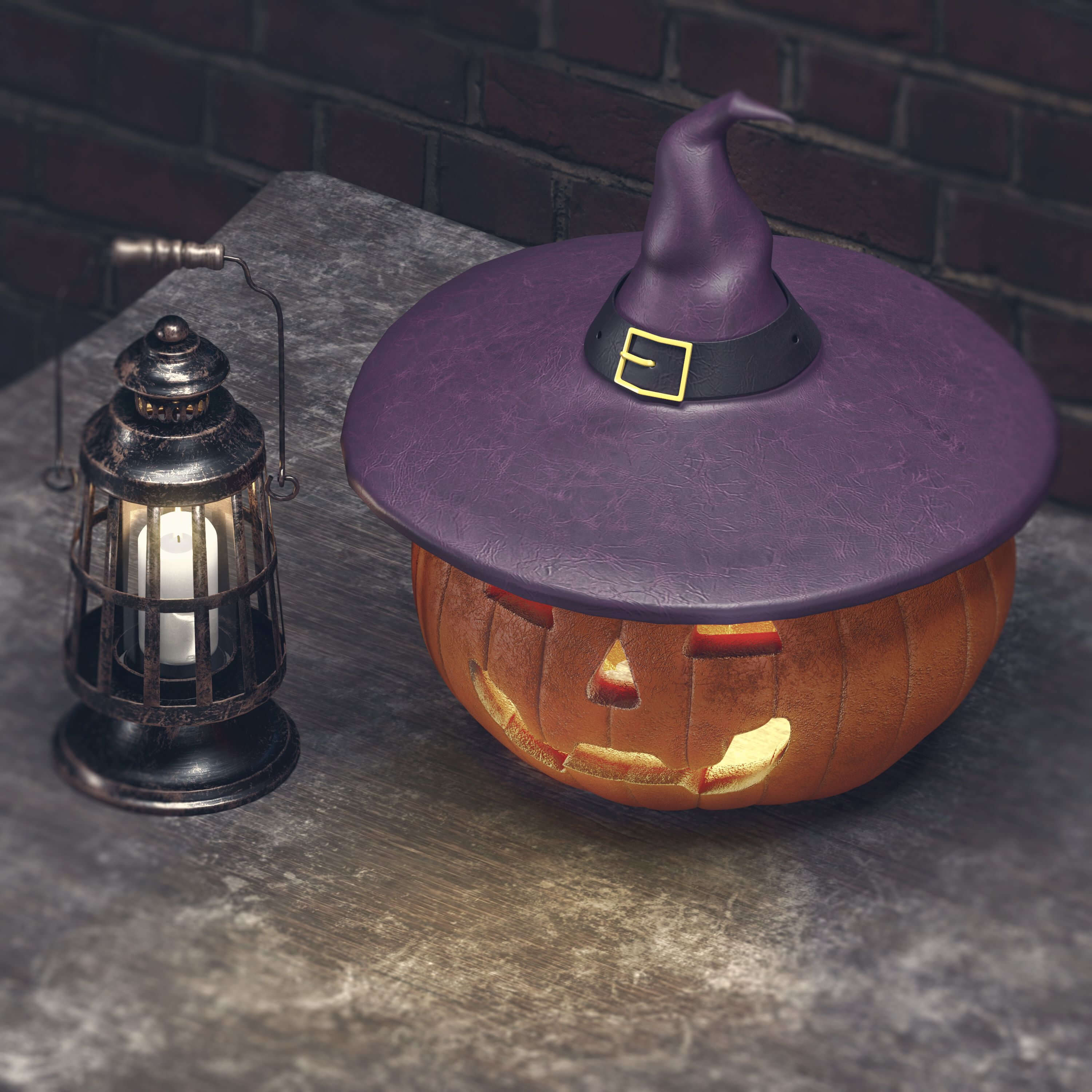 Decorative Set Halloween 3D Model
