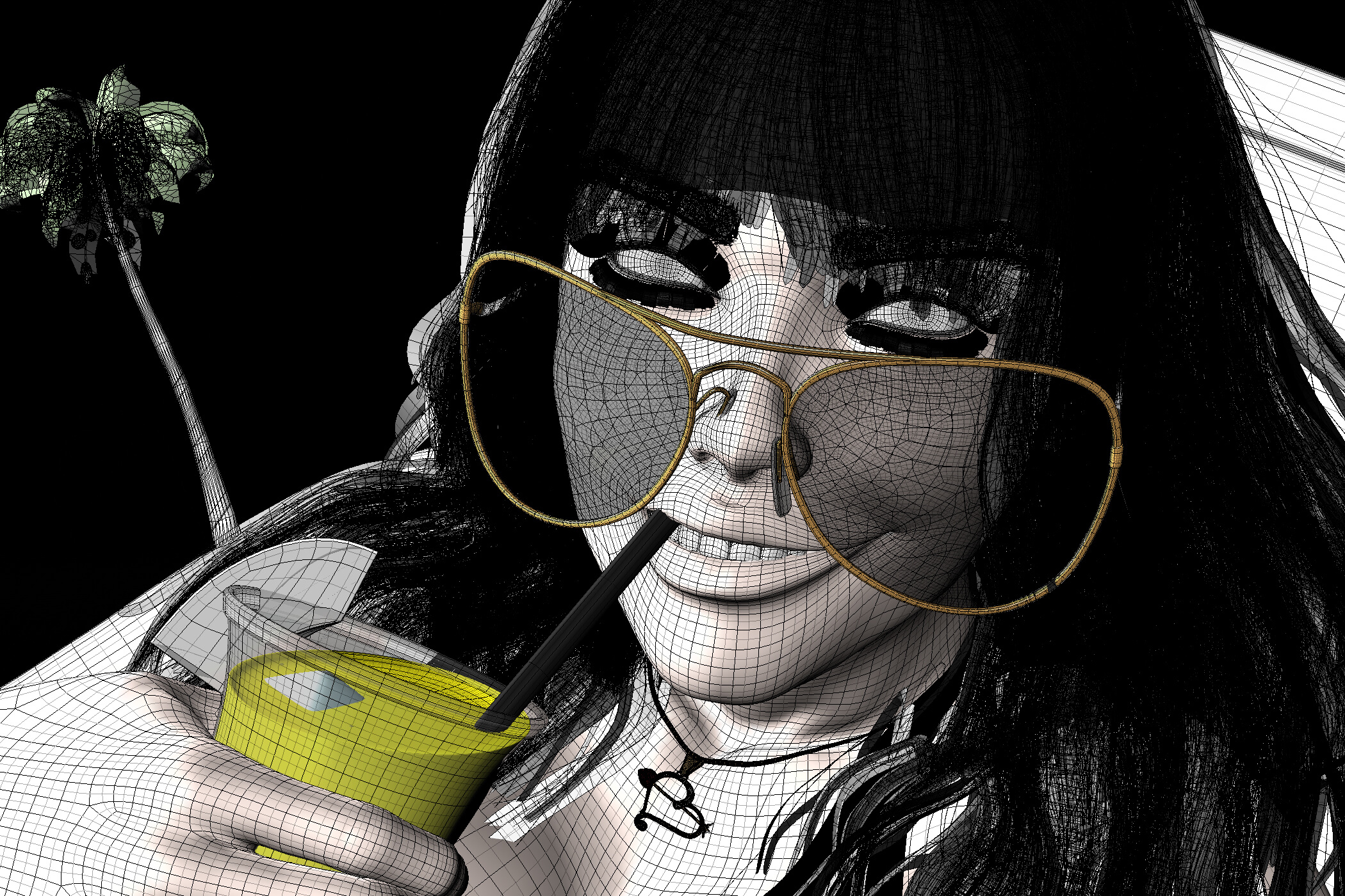 Summer Eyes 3D Render, Digital Artwork by SagaRawa
