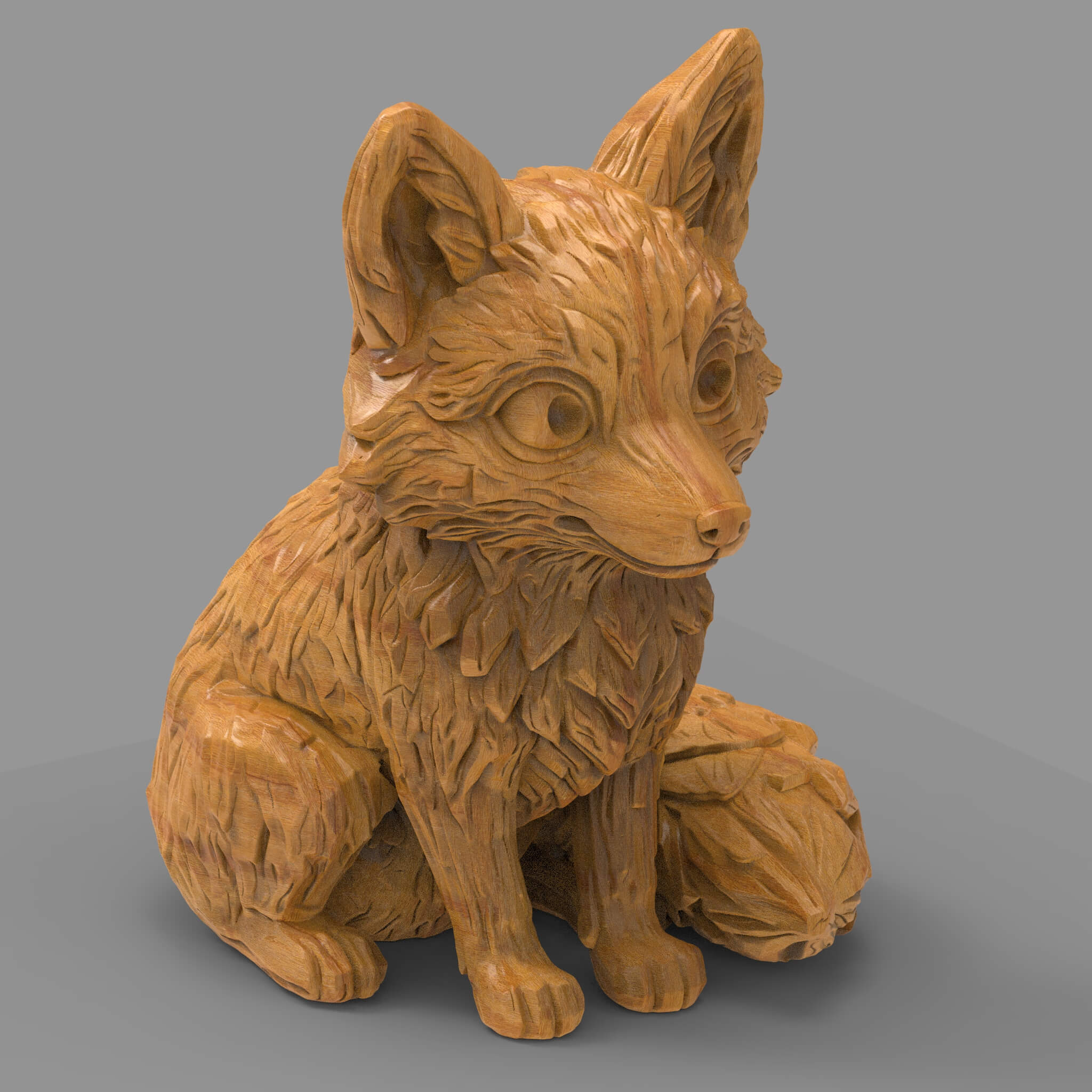 Chibi Stylized Fox 3d Print Model 3D Model
