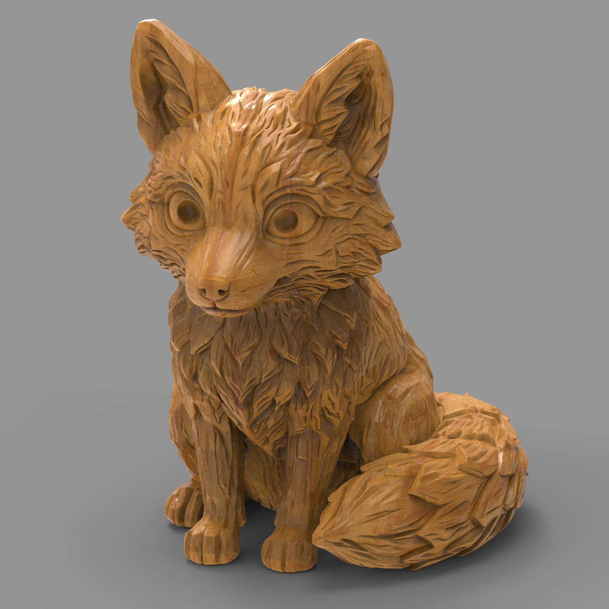 Chibi Stylized Fox 3d Print Model 3D Model