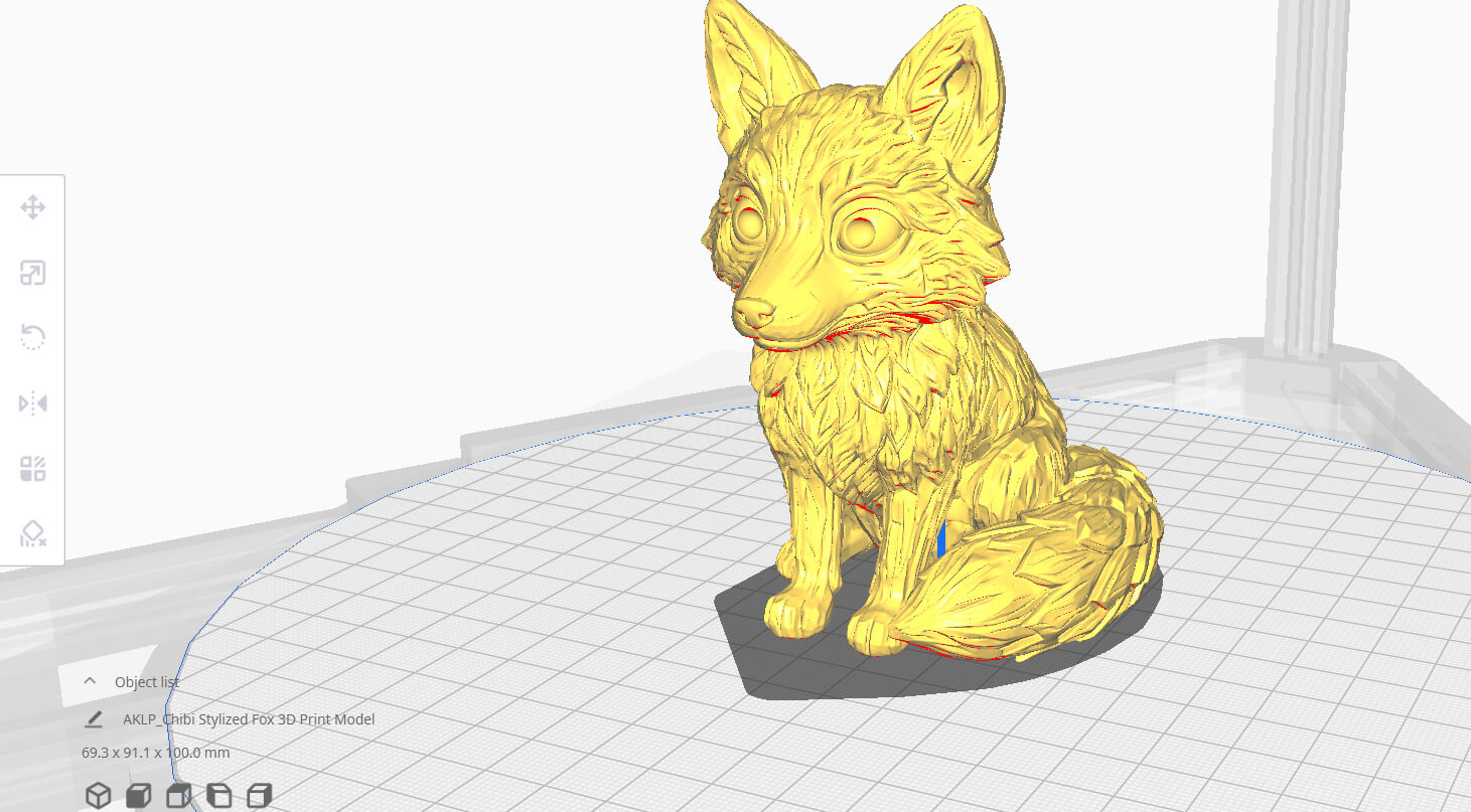 Chibi Stylized Fox 3d Print Model 3D Model