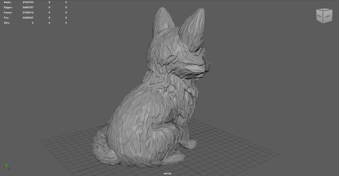 Chibi Stylized Fox 3d Print Model 3D Model