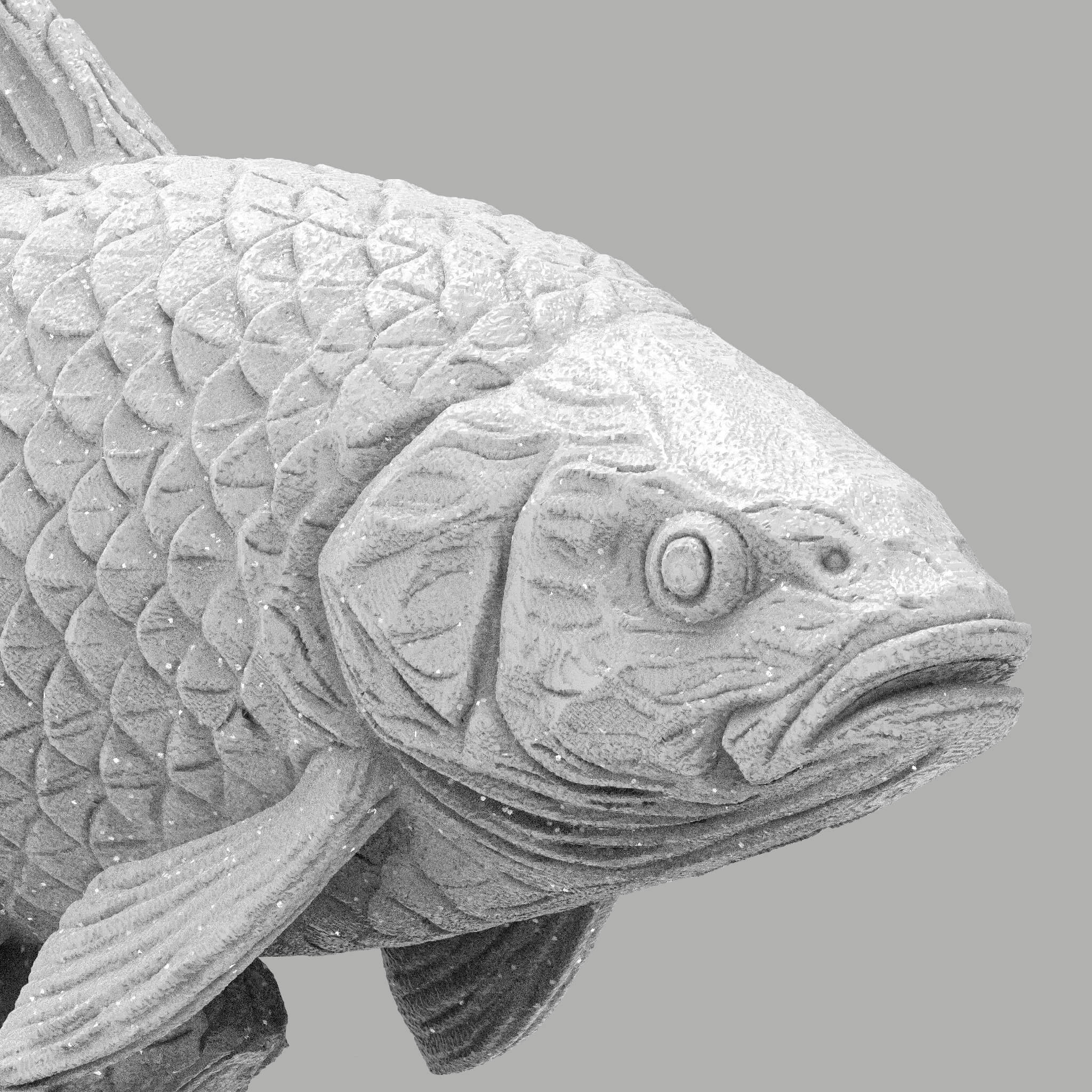 Detailed Fish Sculpture - Premium STL 3D Model