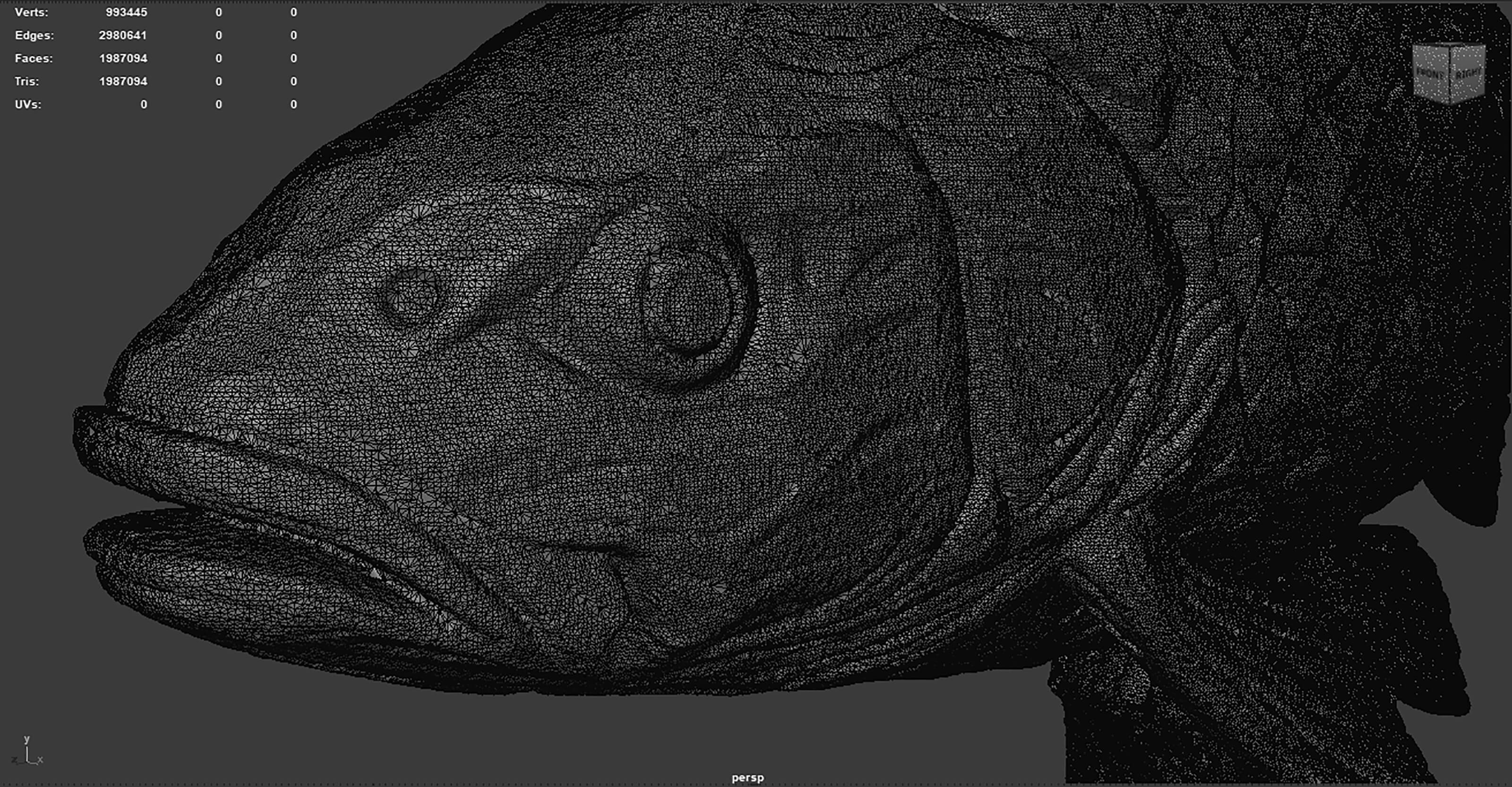 Detailed Fish Sculpture - Premium STL 3D Model