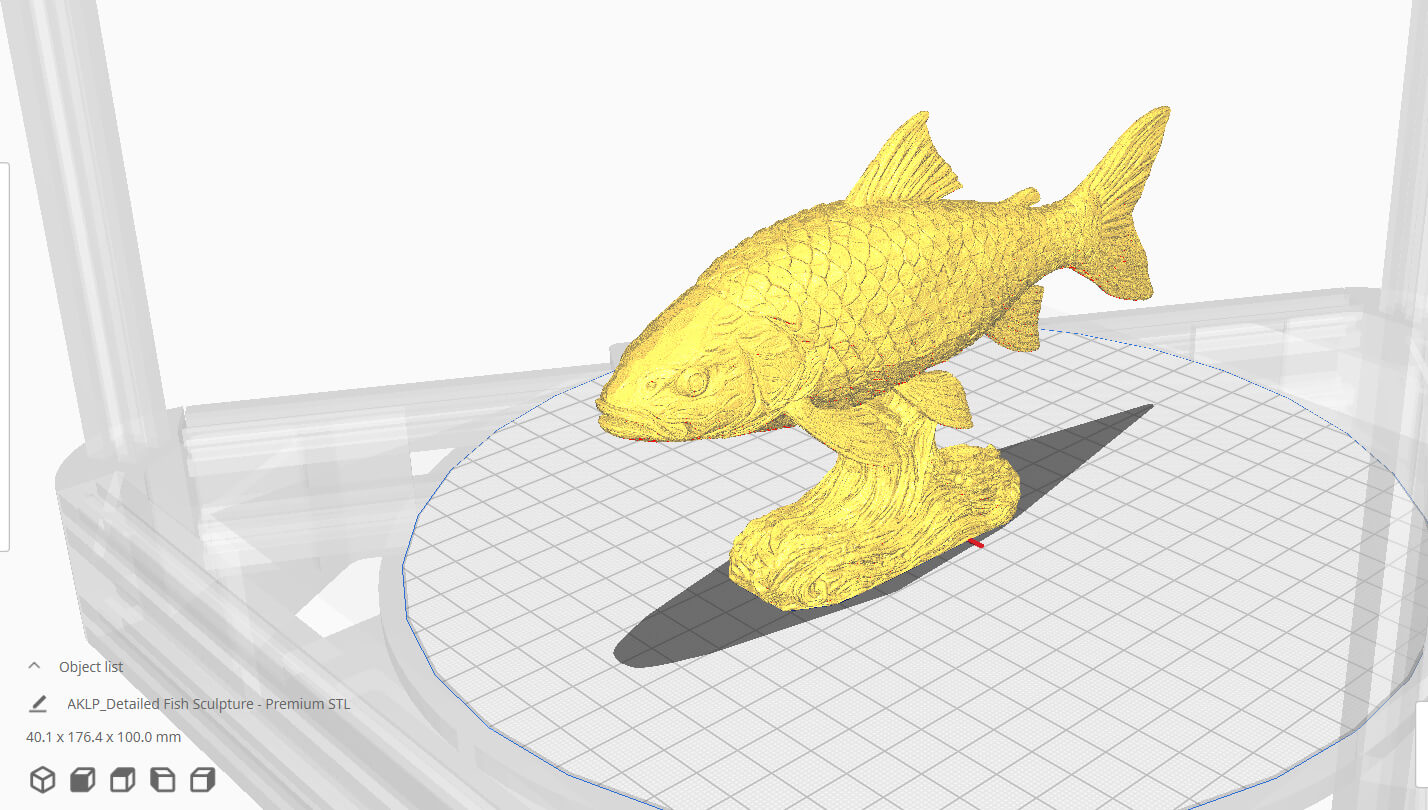 Detailed Fish Sculpture - Premium STL 3D Model
