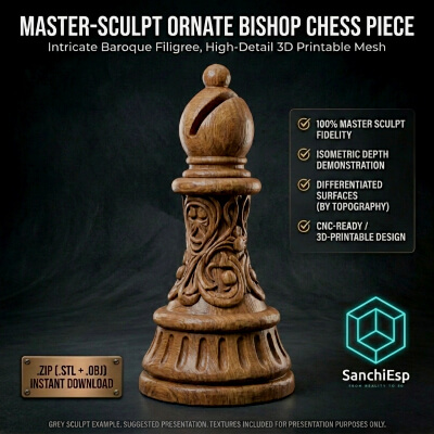 Imperial Ornate Bishop Master Sculpt Series 3D Print