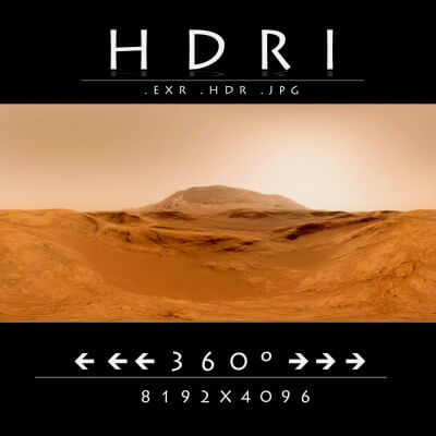 Mars Desert Landscape 8K Hdri 360Panorama Exr Hdri Jpg 3D Mo