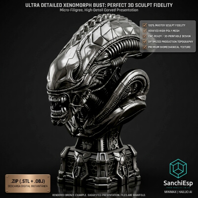 Ultra Detailed Xenomorph Bust