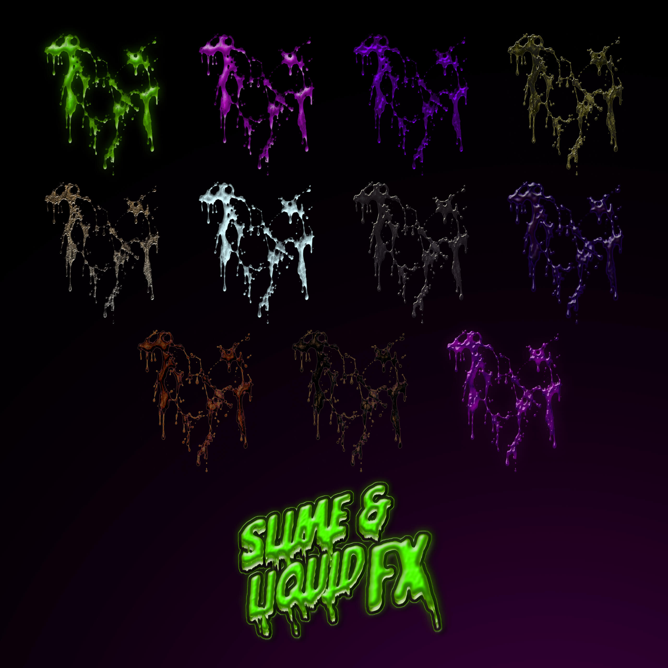 Slime &amp Liquid FX for Photoshop Brush or Tool