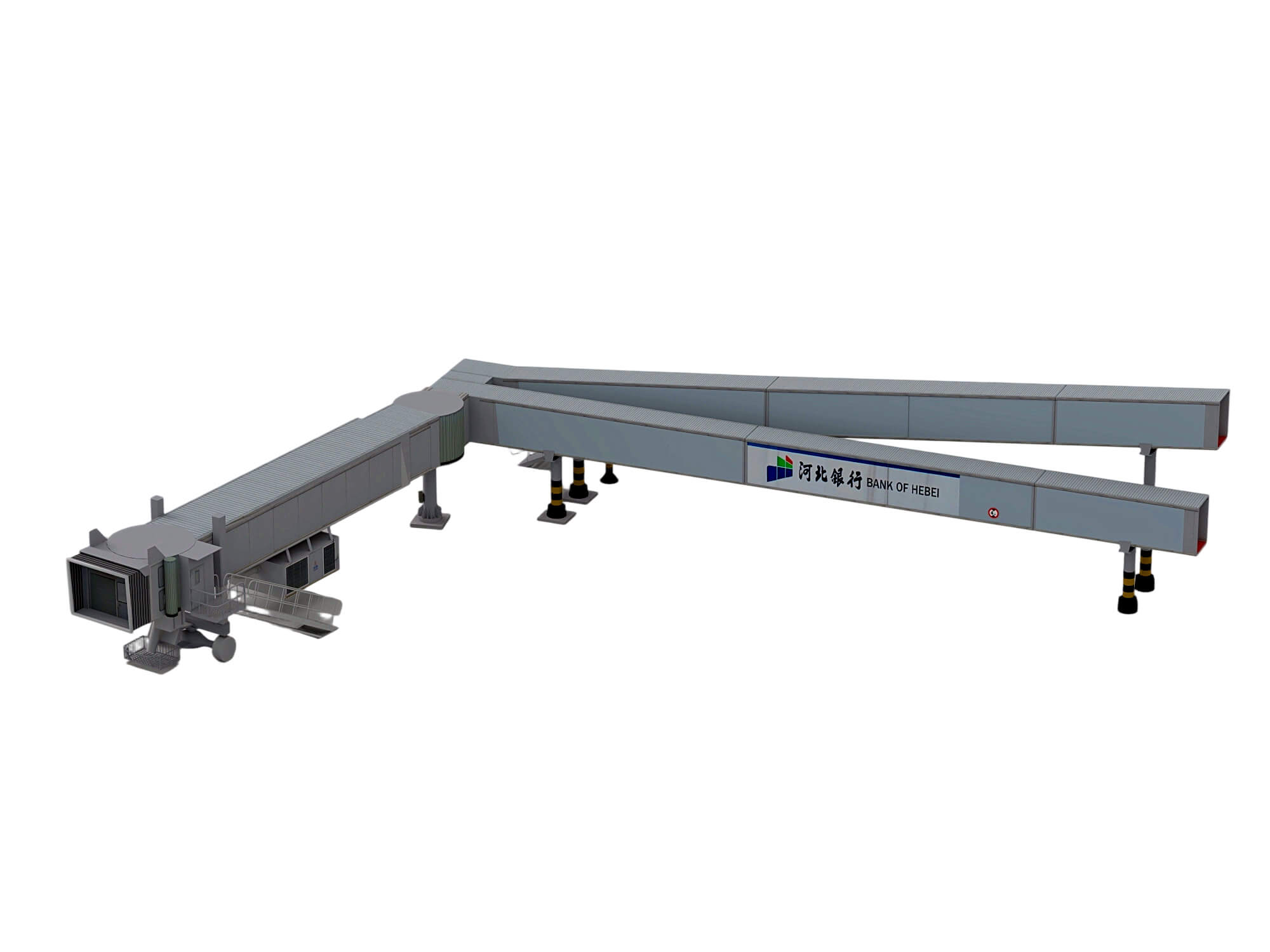 Airport Passenger Boarding Bridge 3D Model Jetway Equipment 3D Model