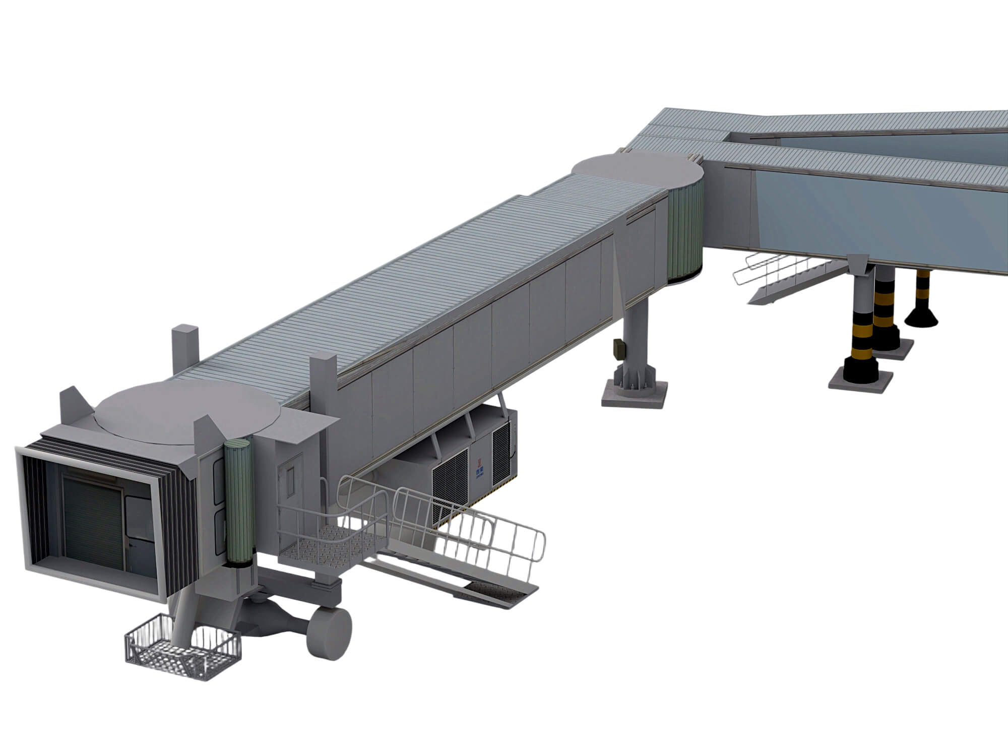 Airport Passenger Boarding Bridge 3D Model Jetway Equipment 3D Model