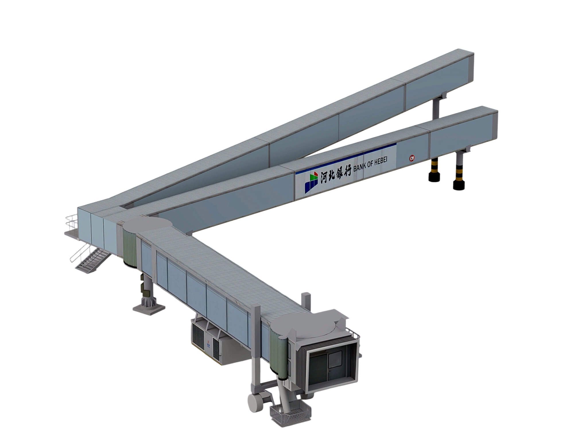 Airport Passenger Boarding Bridge 3D Model Jetway Equipment 3D Model