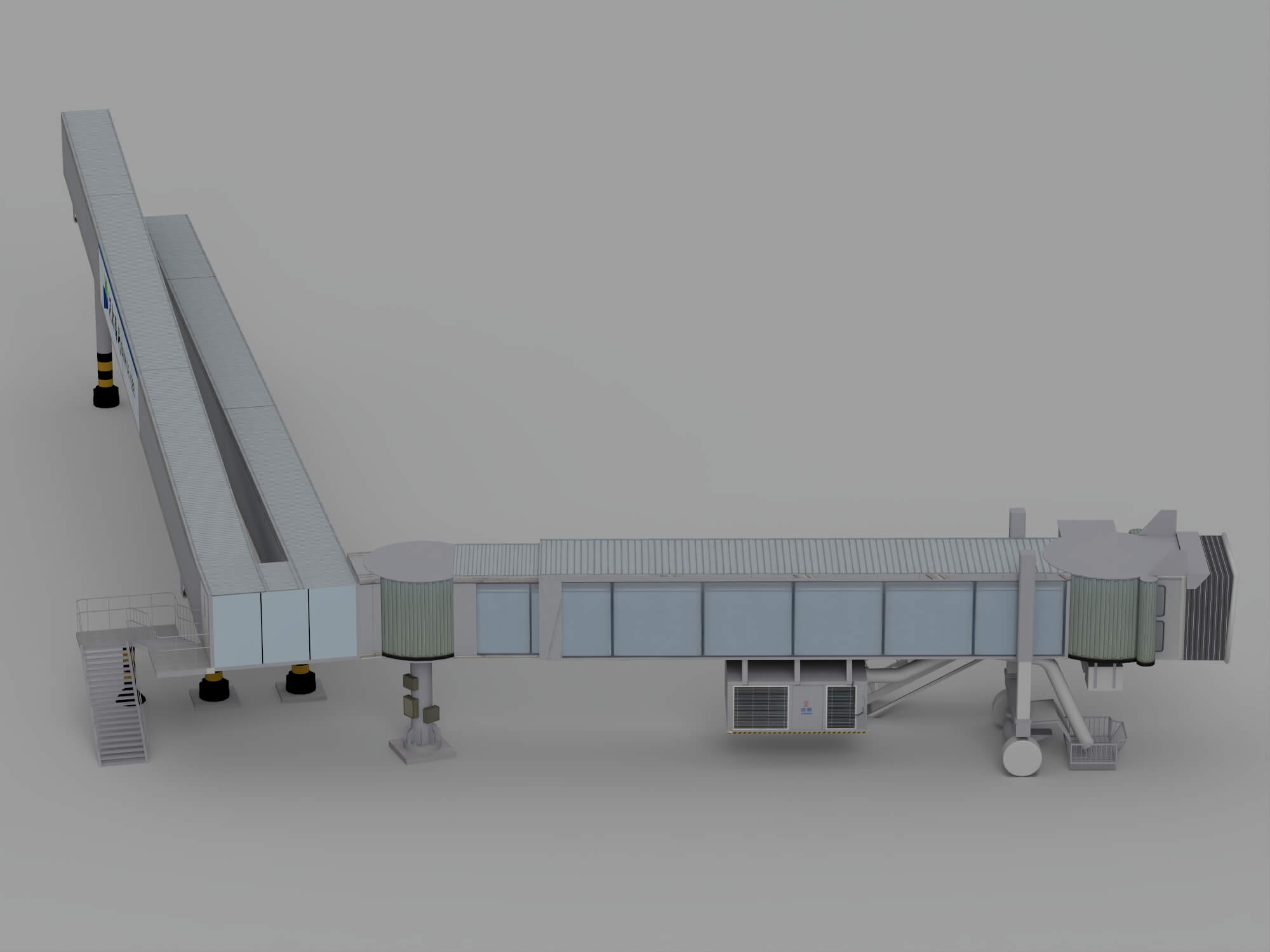 Airport Passenger Boarding Bridge 3D Model Jetway Equipment 3D Model
