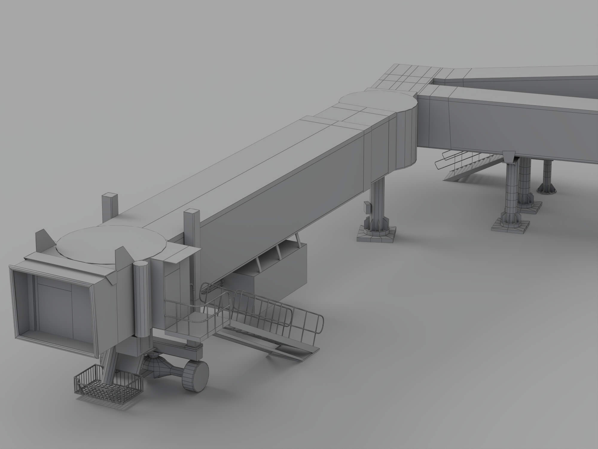 Airport Passenger Boarding Bridge 3D Model Jetway Equipment 3D Model
